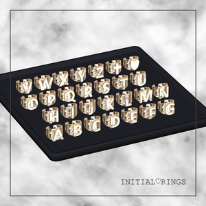 Initial♡Rings(3 kinds of rings + alphabet parts included)