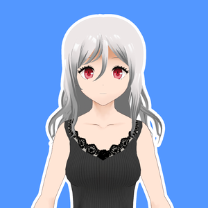 [VRoid] Wavy mid-length hair preset