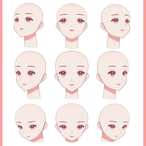 【Live2d】顔XY9面の学習用ファイル(cmo3ファイル）