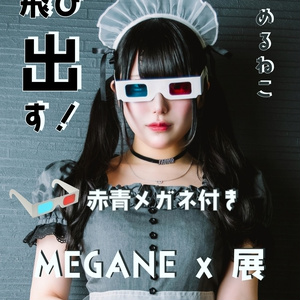 MEGANE x 展　赤青メガネ写真（赤青メガネ付き）