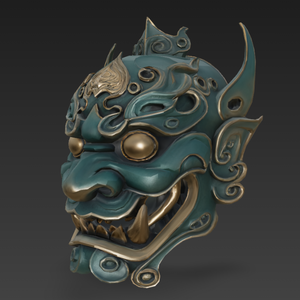 Azure Oni Specter Mask 碧鬼面