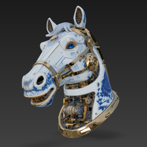 Celestial Gear-Equine Sculpture 天工机械马首