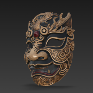 Black-Gold Dragon Mask 黒金龍仮面