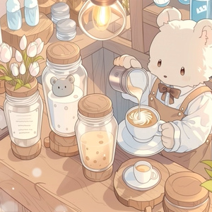 프리 BGM [코모레비의 곰 카페] 전달·작...