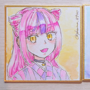 直筆サイン入り色紙・原画(BOOST+500円で宛名入れサービスあり) - Off