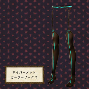 【VRoid】【無料版あり】【改変自由】サイバーノットガーターソックス