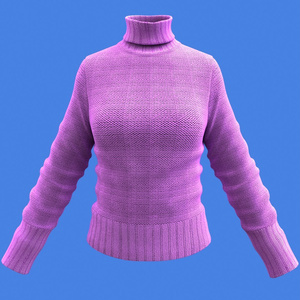 3d-models/female-woolen-shirt-highneck \ 3Dモデル/女性用ウールシャツ ハイネック