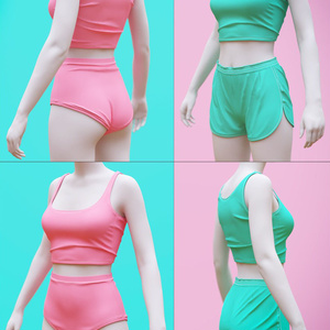 3d-models/woman-s-shorts-and-undergarment-in-marvelous-designer \ 3D モデル/マーベラス デザイナーの女性のショーツと下着