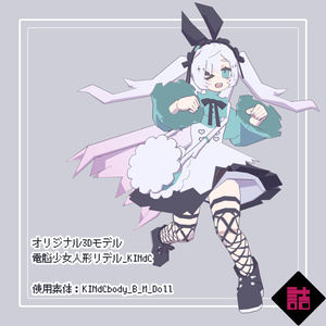 【version1.0】電脳少女人形リデル_KINdC【オリジナル3Dモデル】 缩略图 2