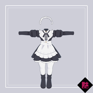 【version1.2】コルセットメイドウェア　🥫CUUNE素体対応衣装【オリジナル3Dモデル】 缩略图 4