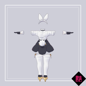 【version1.4】クラブバニーウェア　🥫CUUNE素体対応衣装【オリジナル3Dモデル】 缩略图 5