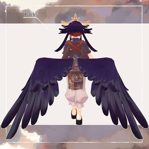 【オリジナル３Dモデル】　芽吹鴉-Mebukigarasu- 缩略图 3