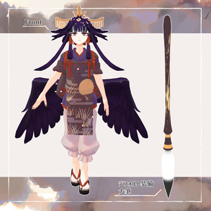 【オリジナル３Dモデル】　芽吹鴉-Mebukigarasu- 缩略图 2