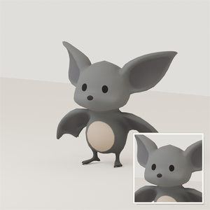 Stylized Bat 3D Model | Blender | スタイライズド・コウモリ3Dモデル
