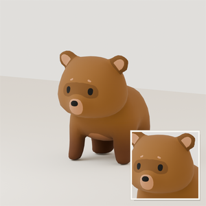 Stylized Bear 3D Model | Blender | スタイライズド・クマ3Dモデル