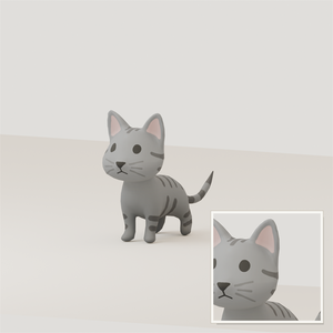 Stylized Cat 3D Model | Blender | スタイライズド・猫3Dモデル