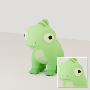 Stylized Chameleon 3D Model | Blender | スタイライズド・カメレオン3Dモデル