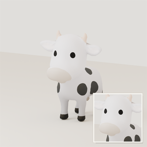 Stylized Cow 3D Model | Blender | スタイライズド・牛3Dモデル