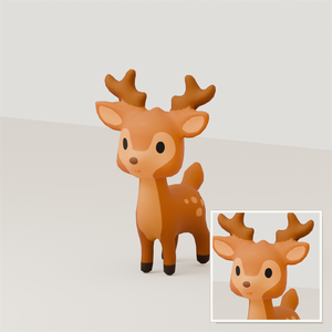 Stylized Deer 3D Model | Blender | スタイライズド・シカ3Dモデル