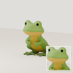 Stylized Frog 3D Model | Blender | スタイライズド・カエル3Dモデル