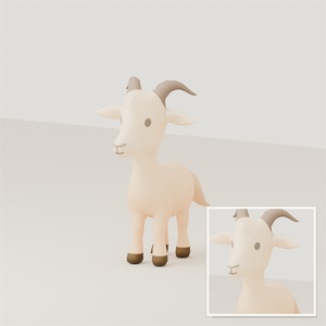 Stylized Goat 3D Model | Blender | スタイライズド・ヤギ3Dモデル