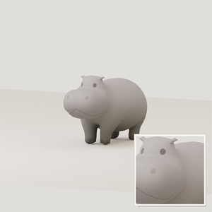 Stylized Hippopotamus 3D Model | Blender | スタイライズド・カバ3Dモデル