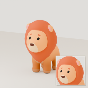 Stylized Lion 3D Model | Blender | スタイライズド・ライオン3Dモデル