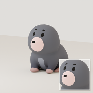 Stylized Mole 3D Model | Blender | スタイライズド・モグラ3Dモデル