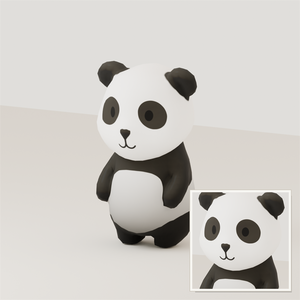 Stylized Panda 3D Model | Blender | スタイライズド・パンダ3Dモデル