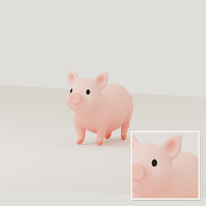 Stylized Pig 3D Model | Blender | スタイライズド・ブタ3Dモデル