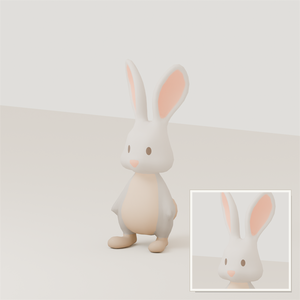 Stylized Rabbit 3D Model | Blender | スタイライズド・ウサギ3Dモデル