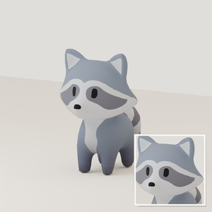 Stylized Raccoon 3D Model | Blender | スタイライズド・アライグマ3Dモデル