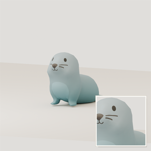 Stylized Seal 3D Model | Blender | スタイライズド・アザラシ3Dモデル