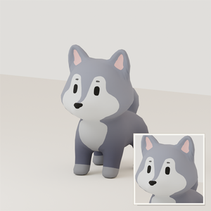 Stylized Wolf 3D Model | Blender | スタイライズド・オオカミ3Dモデル