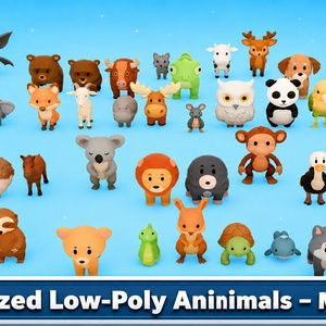 50 Stylized Animals Mega Bundle | Blender 3D Models | スタイライズド動物50体セット
