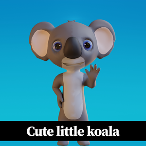 Cute Anthropomorphic Koala - Rigged 3D Model | かわいいコアラ獣人3Dモデル