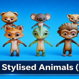 Cute Anthropomorphic Animals - 10 Rigged Characters | かわいい獣人キャラクター10体セット