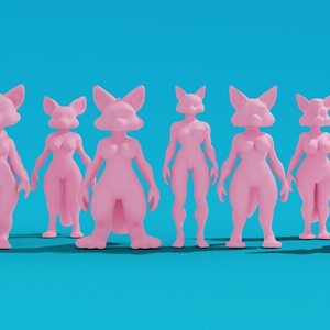 Furry Girls Bundle - 10 Stylized Female Base Meshes | 獣人女性ベースメッシュ10体セット