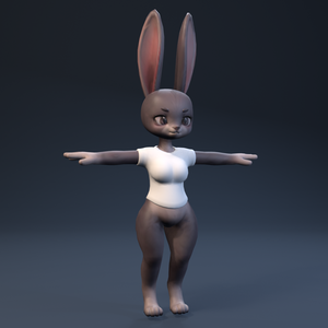 Stylized Bunny Character - Rigged 3D Model | スタイライズドバニー・リグ付き3Dモデル