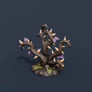 Stylized Low-Poly Grave Root Cluster | Blender | ハロウィン3Dモデル