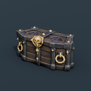 Stylized Low-Poly Coffin Chest | Blender | ハロウィン3Dモデル