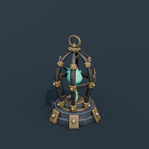 Stylized Low-Poly Soul Cage | Blender | ハロウィン3Dモデル