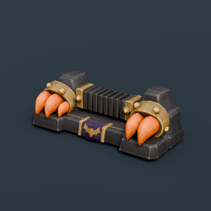 Stylized Low-Poly Claw-Foot Boot Scraper | Blender | ハロウィン3Dモデル