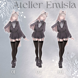FREE/無料 PoseSet01 -5PoseSet- #AtelierEmisia 缩略图 2