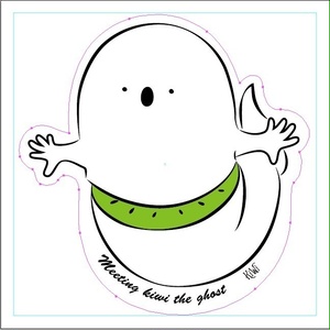 おばけのキウィ・ステッカー | Meeting kiwi the ghost