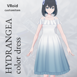 VRoid 紫陽花色ワンピース v1.1