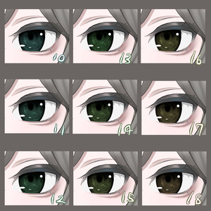 【ヒビキ専用】雨雲eye　‐eye texture 23color ＆ makeup texture ＆ PSD付き‐MZ15 缩略图 3