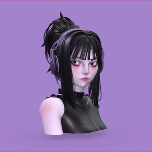 Purple music ♫ 3D Clothing 3D Model VRChat 紫色の音楽♫3D衣類3DモデルVRChat