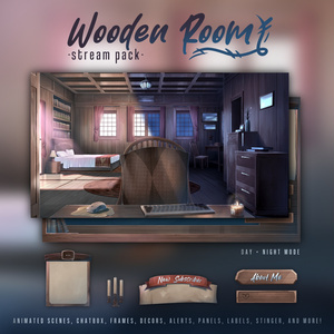 Wooden Room - Stream/VTuber Pack | 「木造の部屋 - ストリーム/VTuber パック」