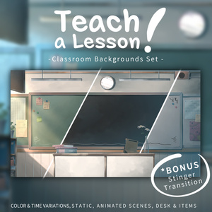 Teach a Lesson! - Classroom VTuber Background | 「レッスンを教える！ -  教室の背景アセット」